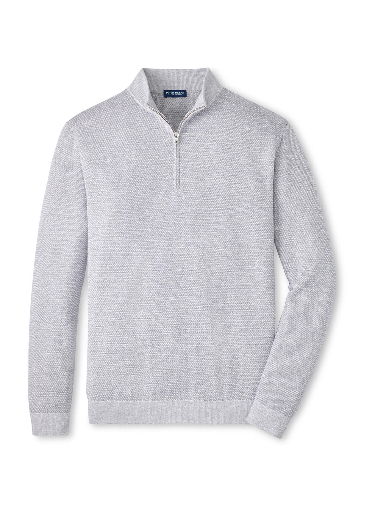 Peter Millar Men's Barlow Quarter-Zip Sweater - Gale Grey - SM