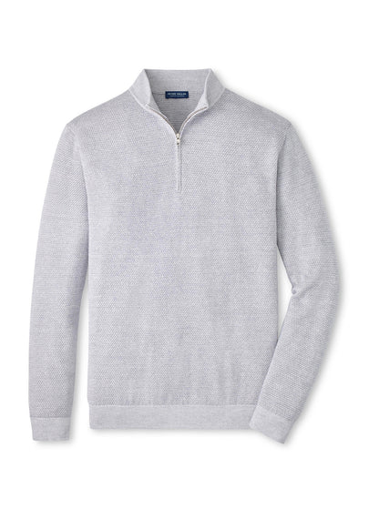 Peter Millar Men's Barlow Quarter-Zip Sweater - Gale Grey - SM
