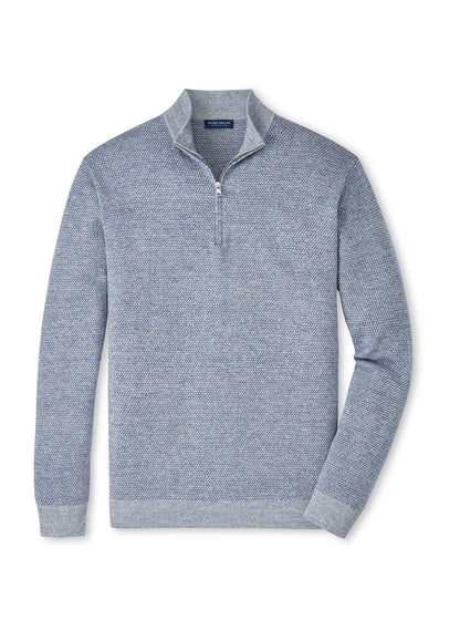 Peter Millar Men's Barlow Quarter-Zip Sweater - Gale Grey - MD