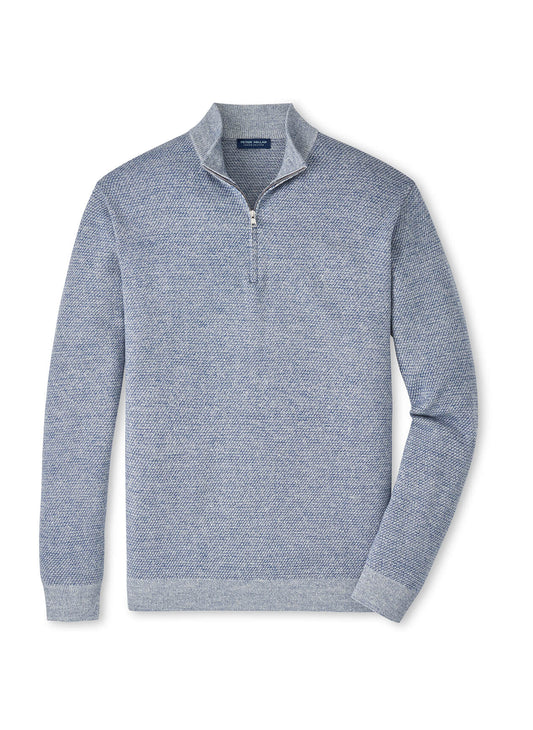 Peter Millar Men's Barlow Quarter-Zip Sweater - Gale Grey - MD