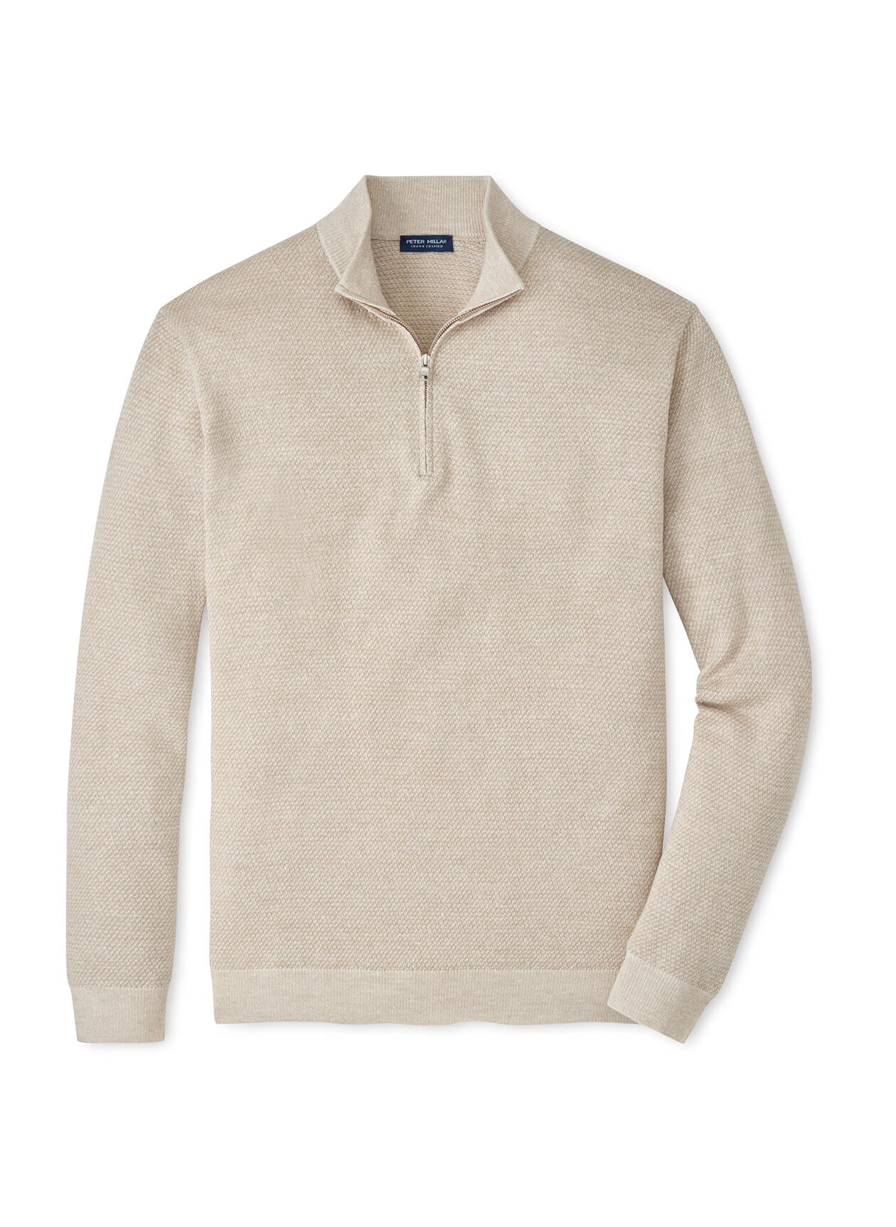 Peter Millar Men's Barlow Quarter-Zip Sweater - Gale Grey - LG