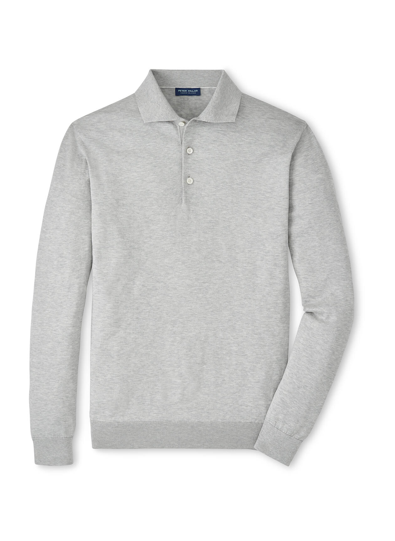 Peter Millar Men's Mariner Sea Island Cotton Sweater Polo SP26 - Almond - MD