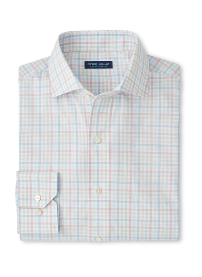 Peter Millar Men's Basin Performance Poplin Sport Shirt - Multi - SM