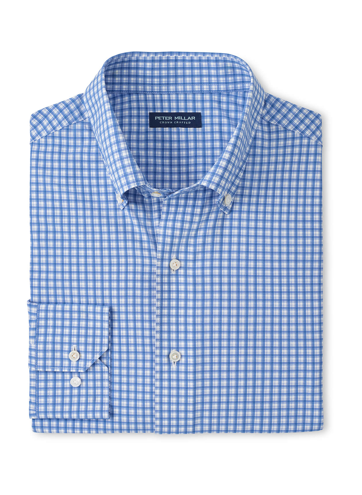 Peter Millar Men's Bienville Performance Poplin Sport Shirt - Dusk Blue - SM