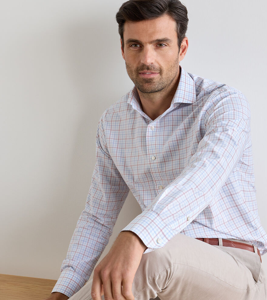 Peter Millar Men's Main Performance Poplin Sport Shirt