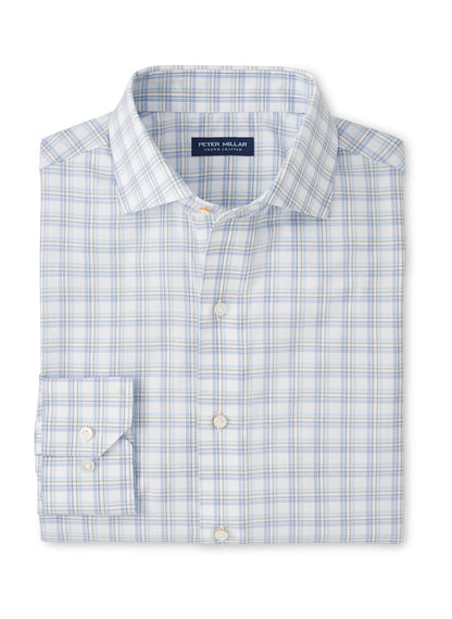 Peter Millar Men's Bechtle Performance Poplin Sport Shirt - Iris Mist - SM