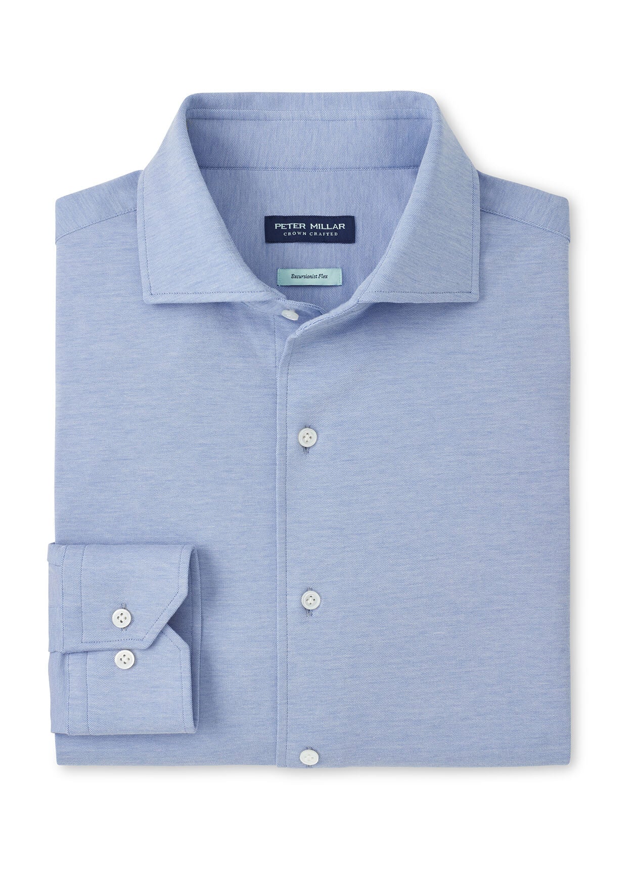 Peter Millar Men's Excursionist Flex Solid Sport Shirt S26 - Dusk Blue - SM