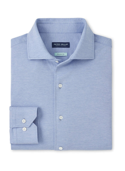 Peter Millar Men's Excursionist Flex Solid Sport Shirt S26 - Dusk Blue - SM