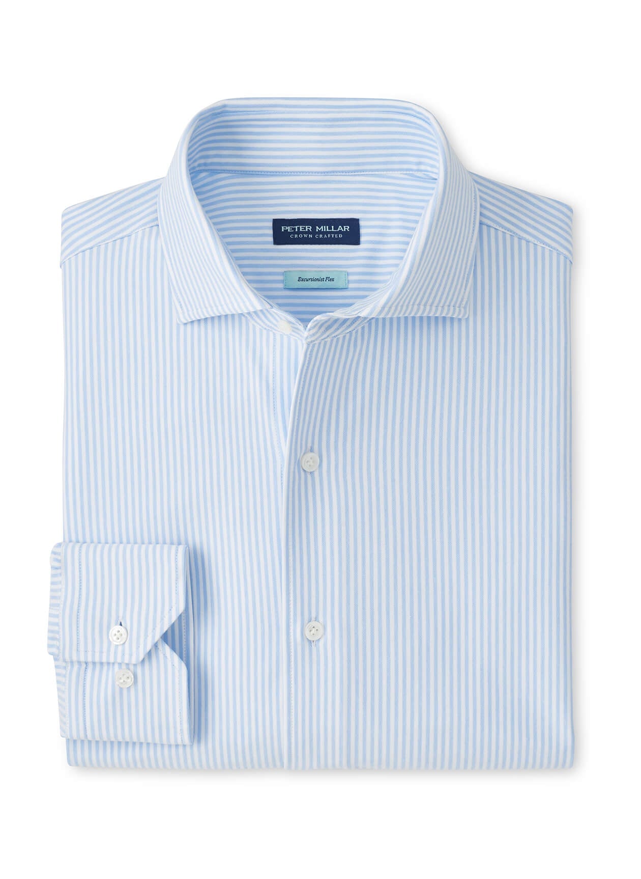 Peter Millar Men's Excursionist Flex Stripe Sport Shirt SP26 - Blue Frost - SM