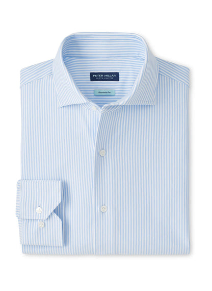 Peter Millar Men's Excursionist Flex Stripe Sport Shirt SP26 - Blue Frost - SM