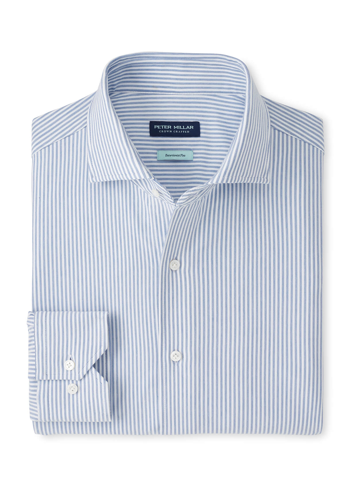 Peter Millar Men's Excursionist Flex Stripe Sport Shirt SP26 - Blue Frost - MD
