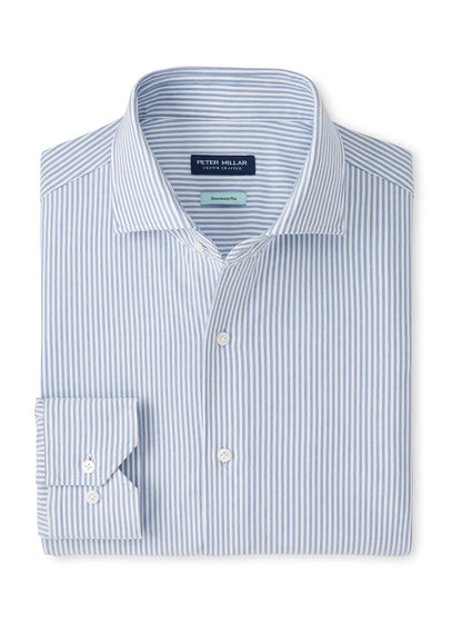 Peter Millar Men's Excursionist Flex Stripe Sport Shirt SP26 - Blue Frost - MD