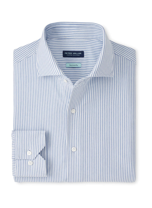 Peter Millar Men's Excursionist Flex Stripe Sport Shirt SP26 - Blue Frost - MD