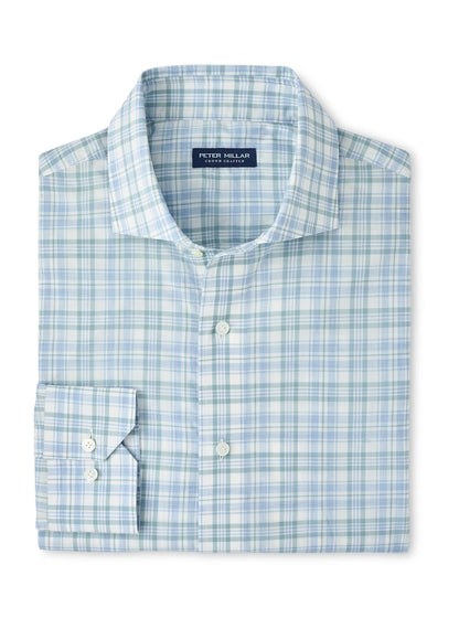 Peter Millar Men's Tropea Italian Poplin Sport Shirt - Light Willow - SM
