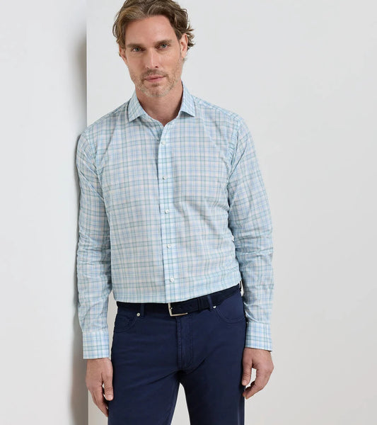 Peter Millar Men's Tropea Italian Poplin Sport Shirt