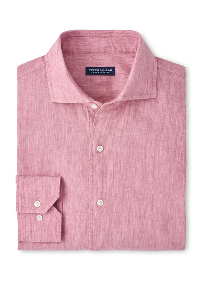Peter Millar Men's Astino Lino Sport Shirt - Blue Frost - MD
