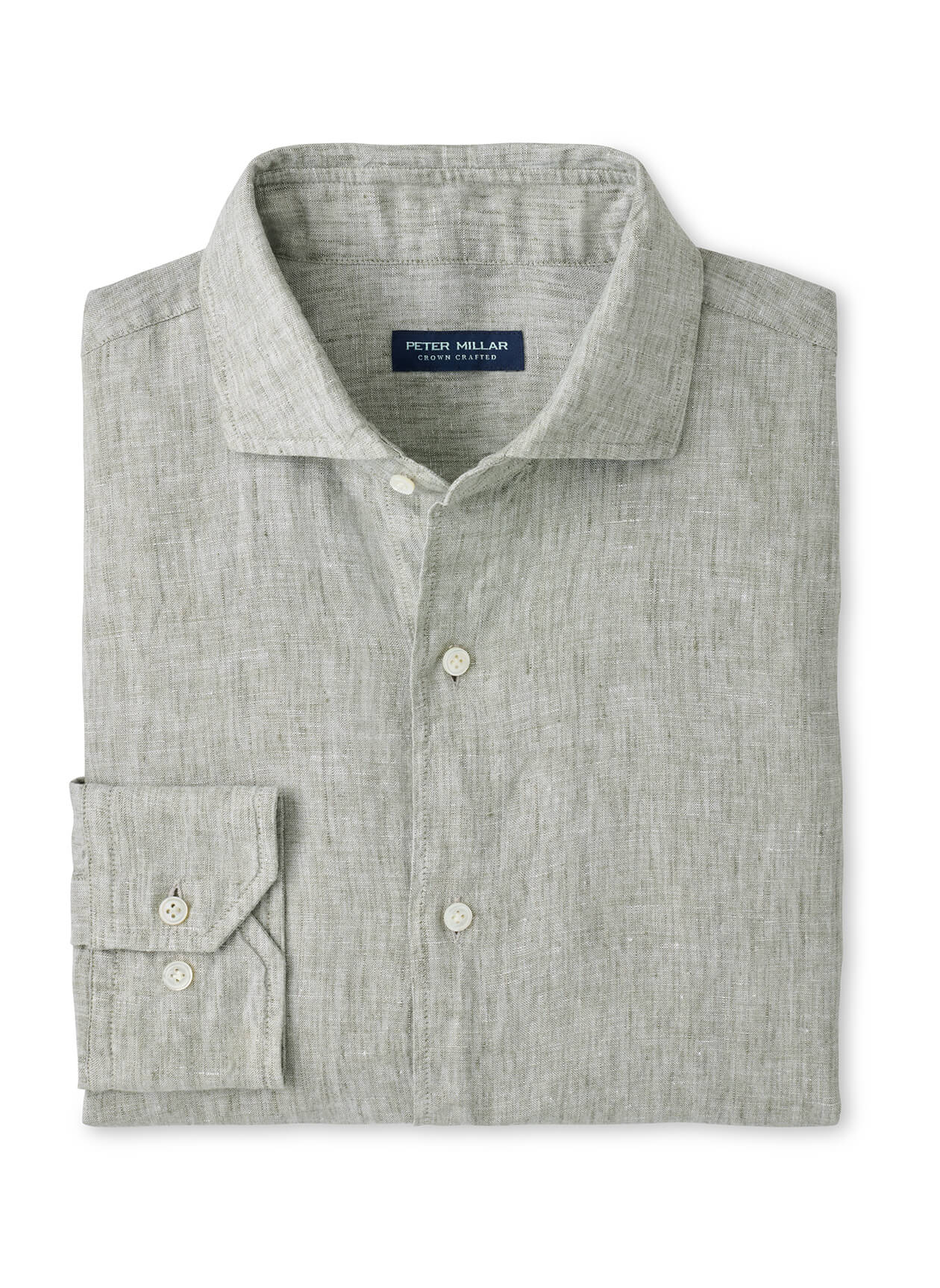 Peter Millar Men's Astino Lino Sport Shirt - Blue Frost - XL