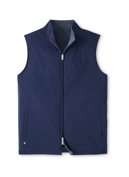 Peter Millar Men's Ryder Reversible Vest SP26 - Navy - SM