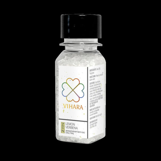 2 oz. Lemon Verbena Bath Salts in Tall Square Jar