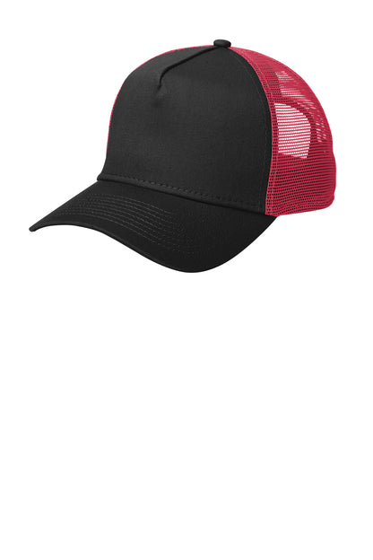 SanMar NE205_blackscarlet_hat_left.jpg