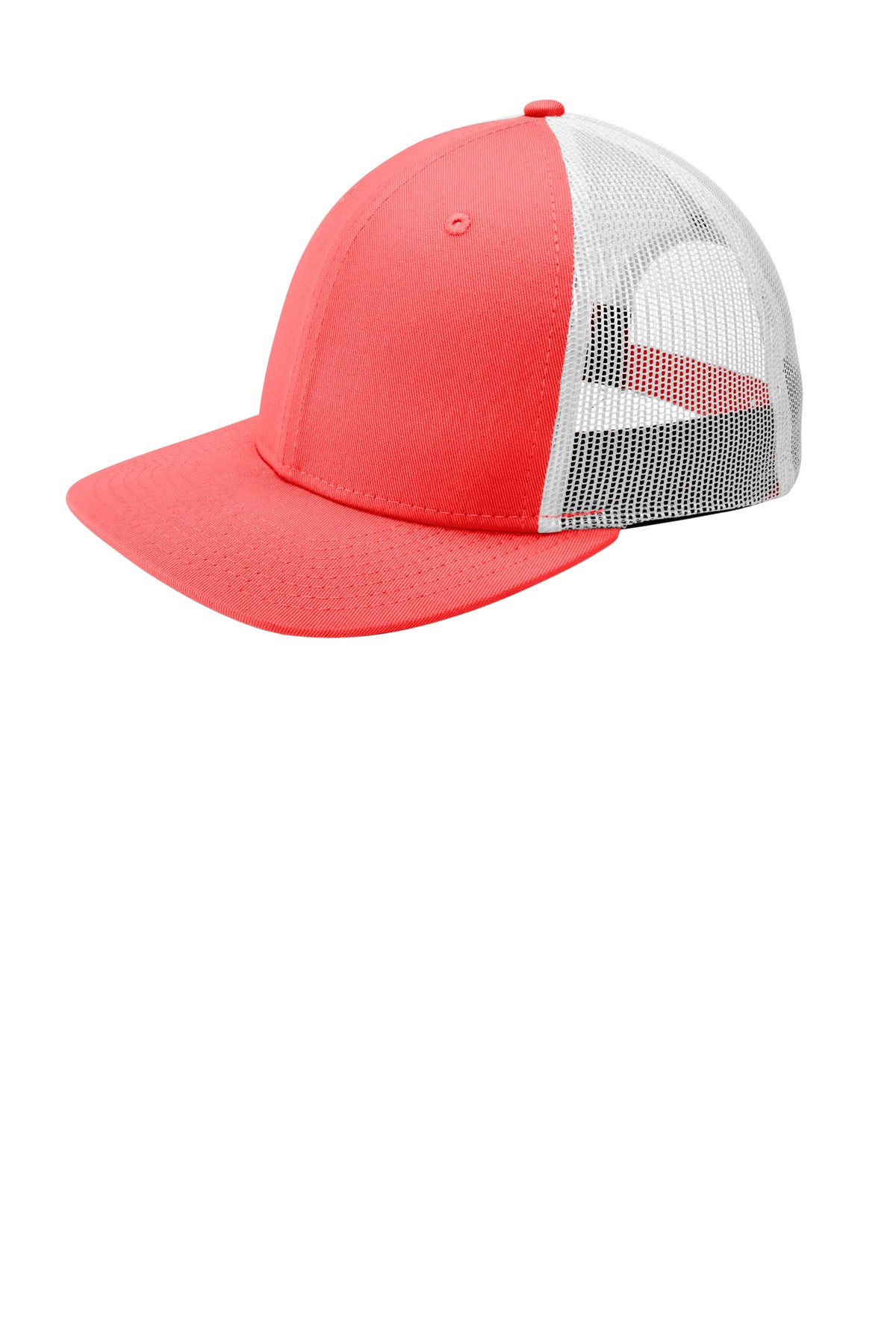 SanMar NE207_coralwhite_hat_left.jpg