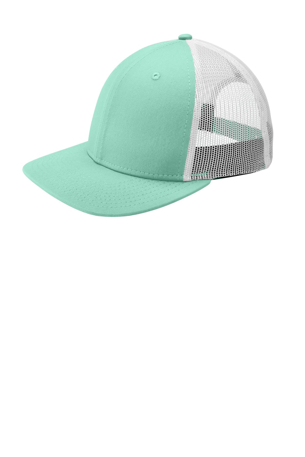 SanMar NE207_mintwhite_hat_left.jpg