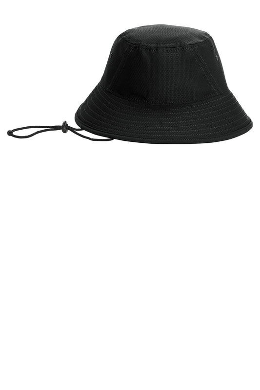 Front View of Black New Era Hex Era Bucket Hat NE800  - S/M