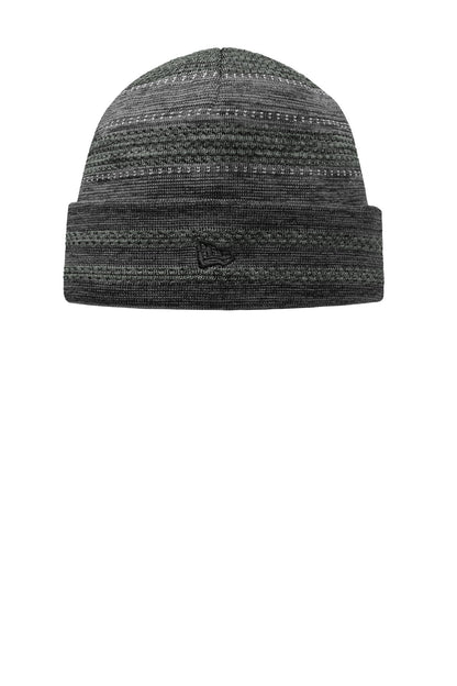 Front View of Black New Era On-Field Knit Beanie NE906