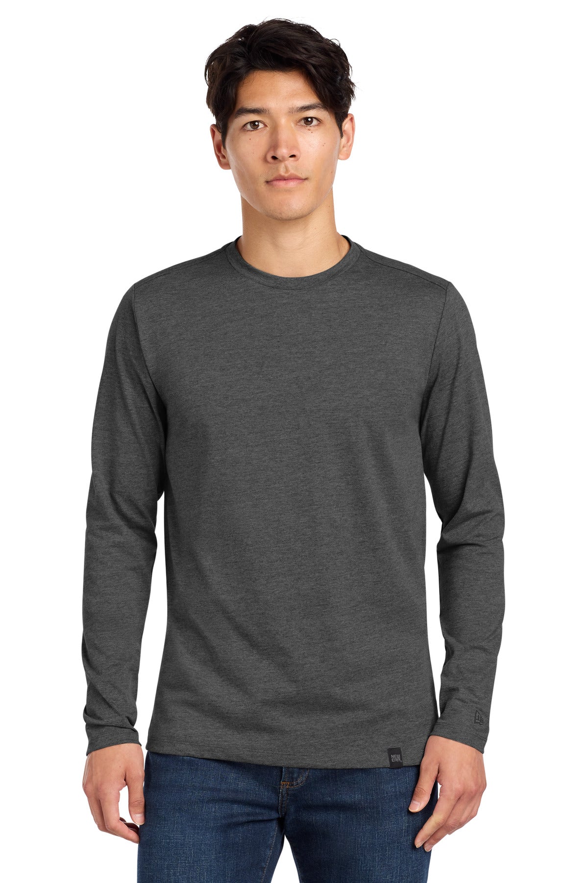 SanMar NEA102_blackheather_model_front.jpg