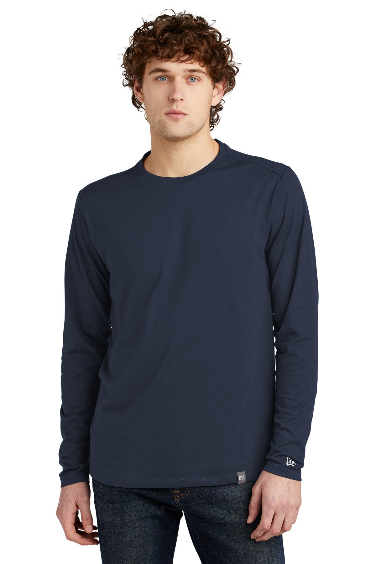 New Era Heritage Blend Long Sleeve Crew Tee. NEA102