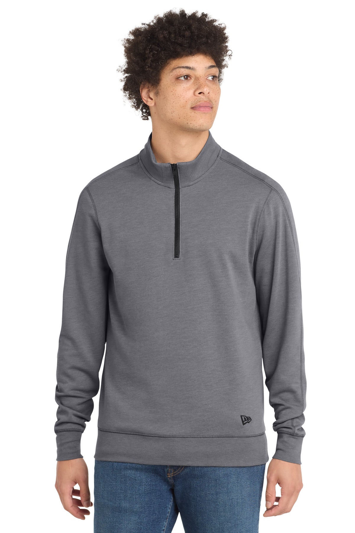 SanMar NEA512_shadowgreyheather_model_front.jpg