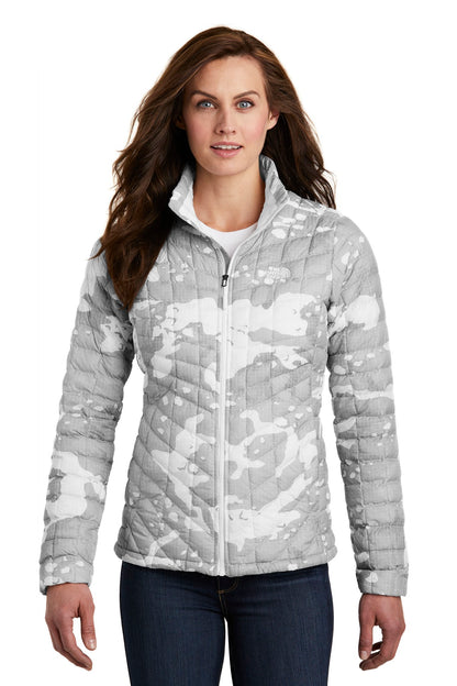 Front View of TNF White WChp The North Face Women's ThermoBall Trekker Jacket. NF0A3LHK  - S