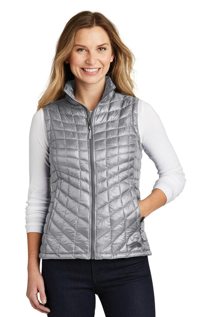 Front View of Mid Grey The North Face Women's ThermoBall Trekker Vest. NF0A3LHL  - S