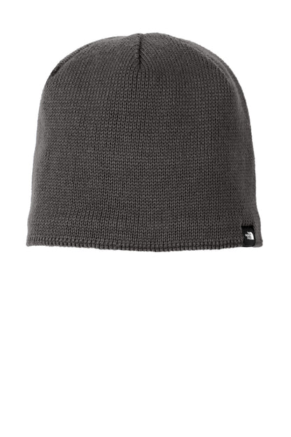 Front View of Asphalt Grey The North Face Mountain Beanie. NF0A4VUB