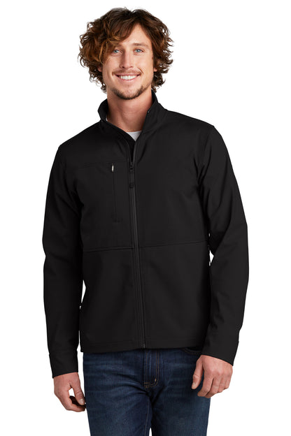 Front View of TNF Black The North Face Castle Rock Soft Shell Jacket. NF0A552Z  - S