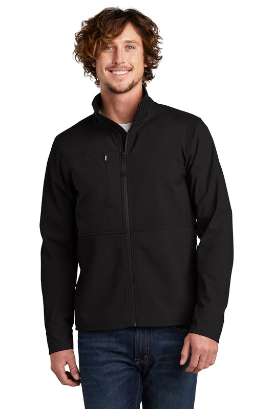 Front View of TNF Black The North Face Castle Rock Soft Shell Jacket. NF0A552Z  - S