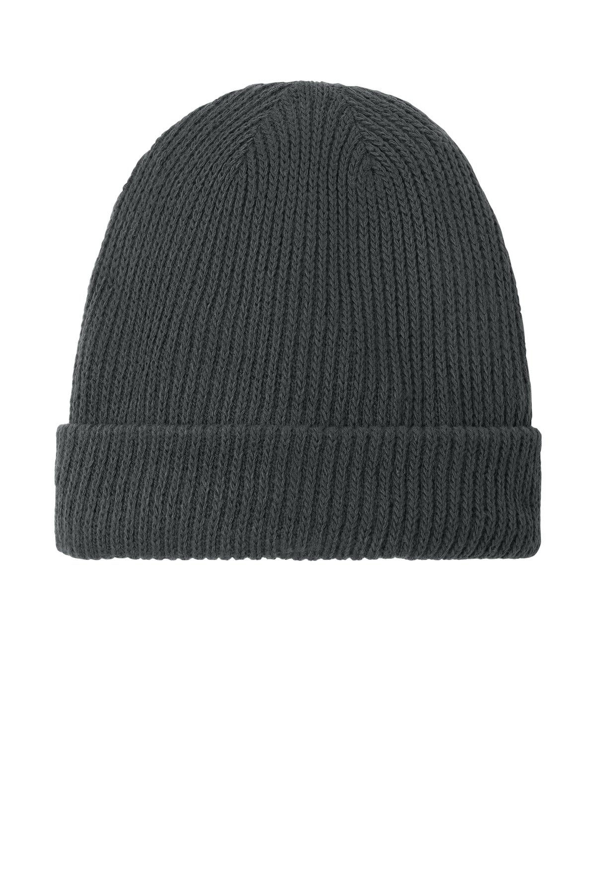 Front View of AsphaltGry The North Face Circular Rib Beanie NF0A7RGH