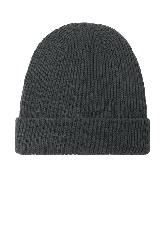 Front View of AsphaltGry The North Face Circular Rib Beanie NF0A7RGH