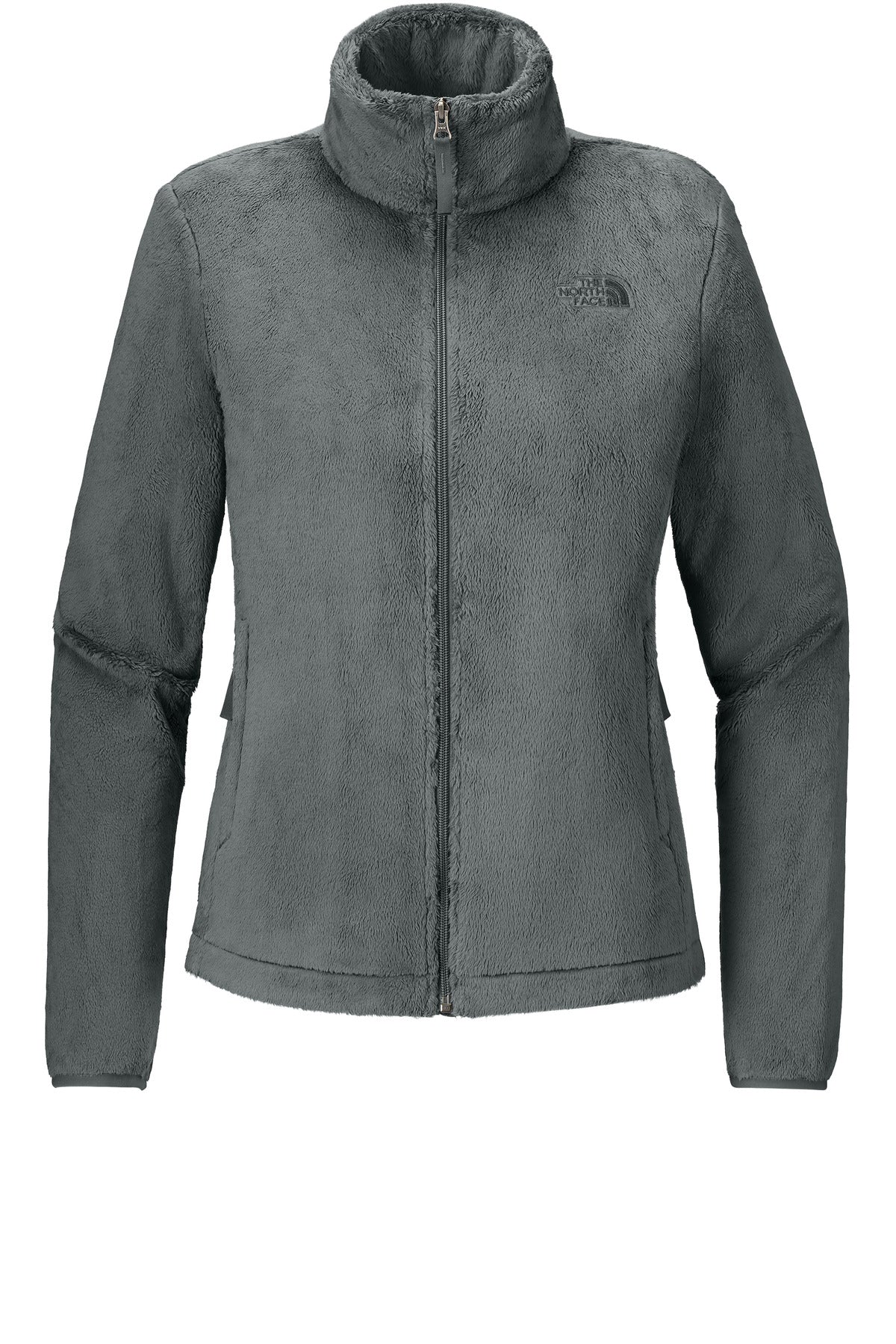 Front View of SmokedPrGy The North Face Women's Osito Fleece Jacket NF0A7UQJ  - S