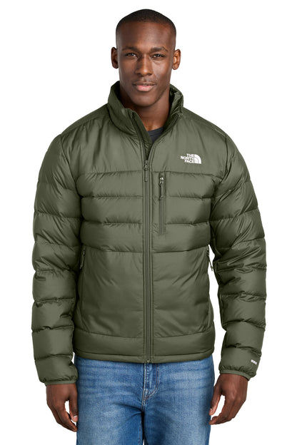 Front View of NwTaupeGn The North Face Down Hybrid Jacket NF0A7V4F  - S
