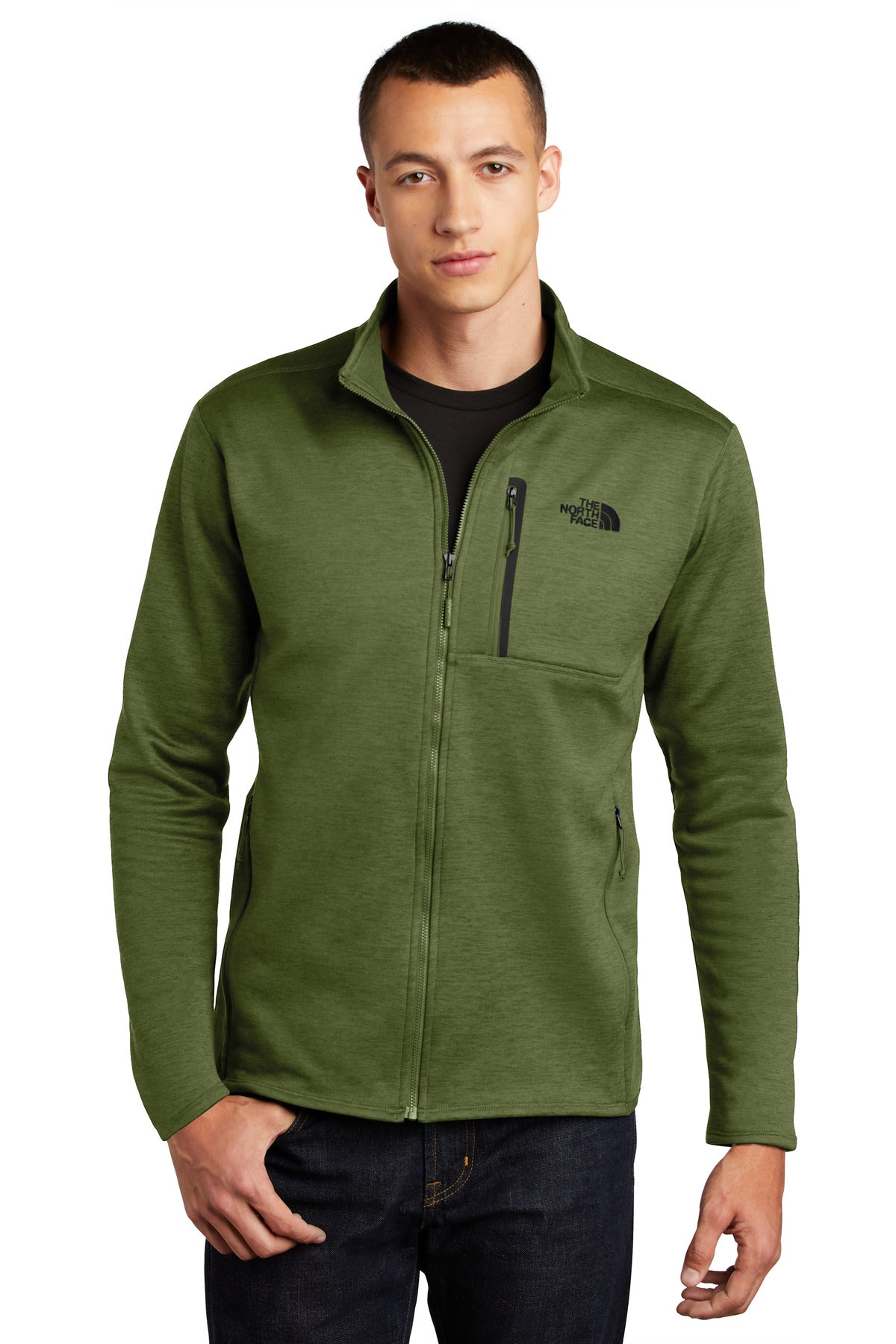 Front View of FourLfClvH The North Face Skyline Full-Zip Fleece Jacket NF0A7V64  - S