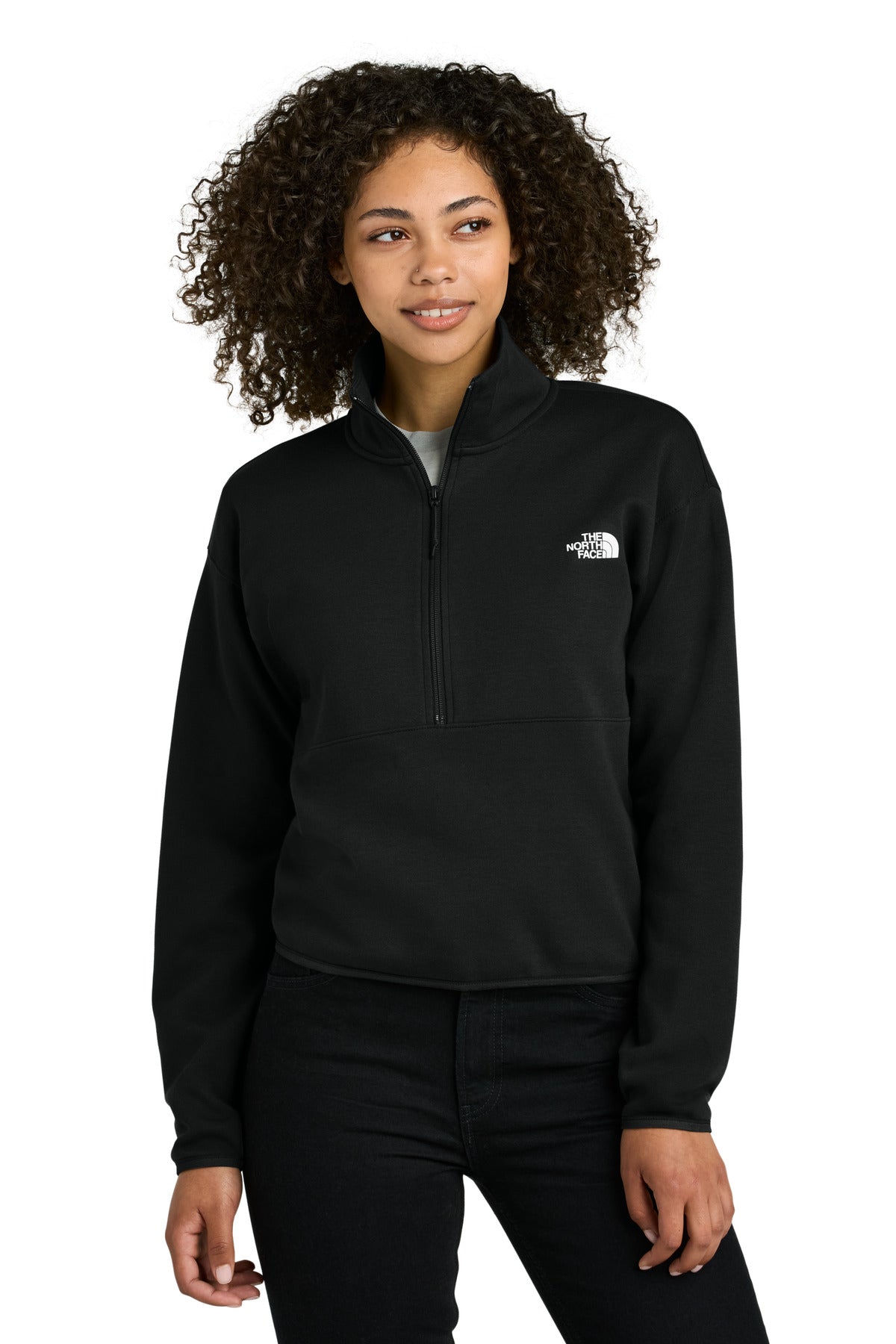 SanMar NF0A8C5H_tnfblack_model_front.jpg