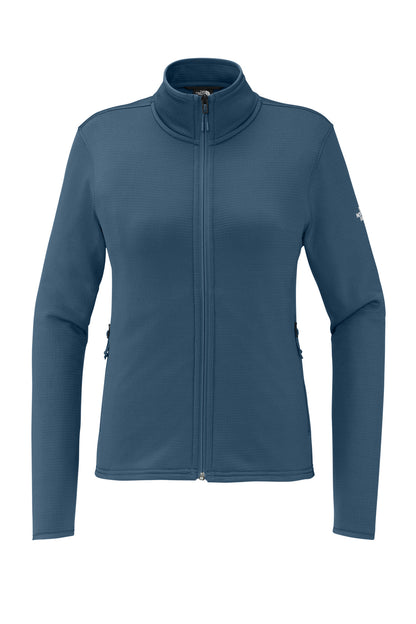 Front View of ShadyBlue The North Face Women's Aim Full-Zip Fleece Jacket NF0A8FQJ  - S