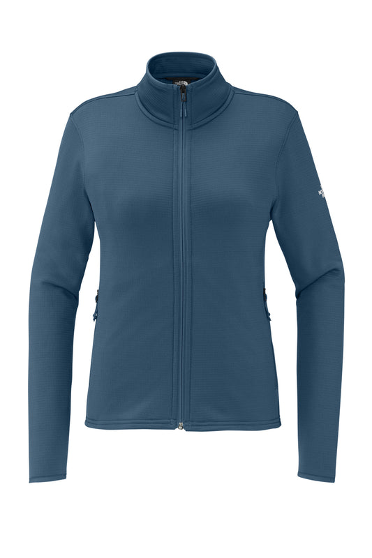 Front View of ShadyBlue The North Face Women's Aim Full-Zip Fleece Jacket NF0A8FQJ  - S