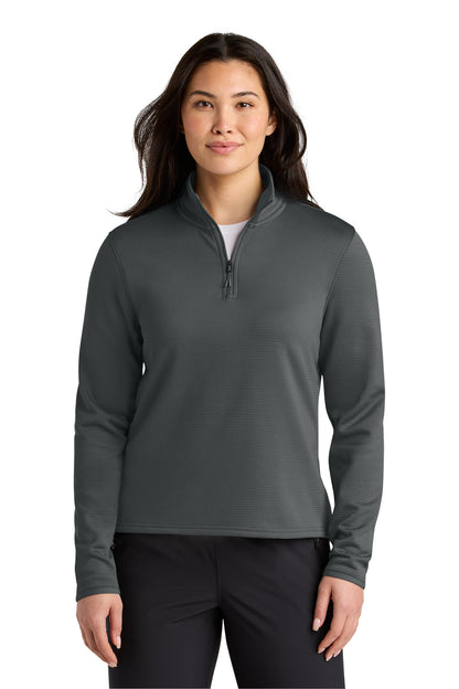 Front View of AsphaltGry The North Face Women's Aim 1/4-Zip Fleece NF0A8FQK  - S