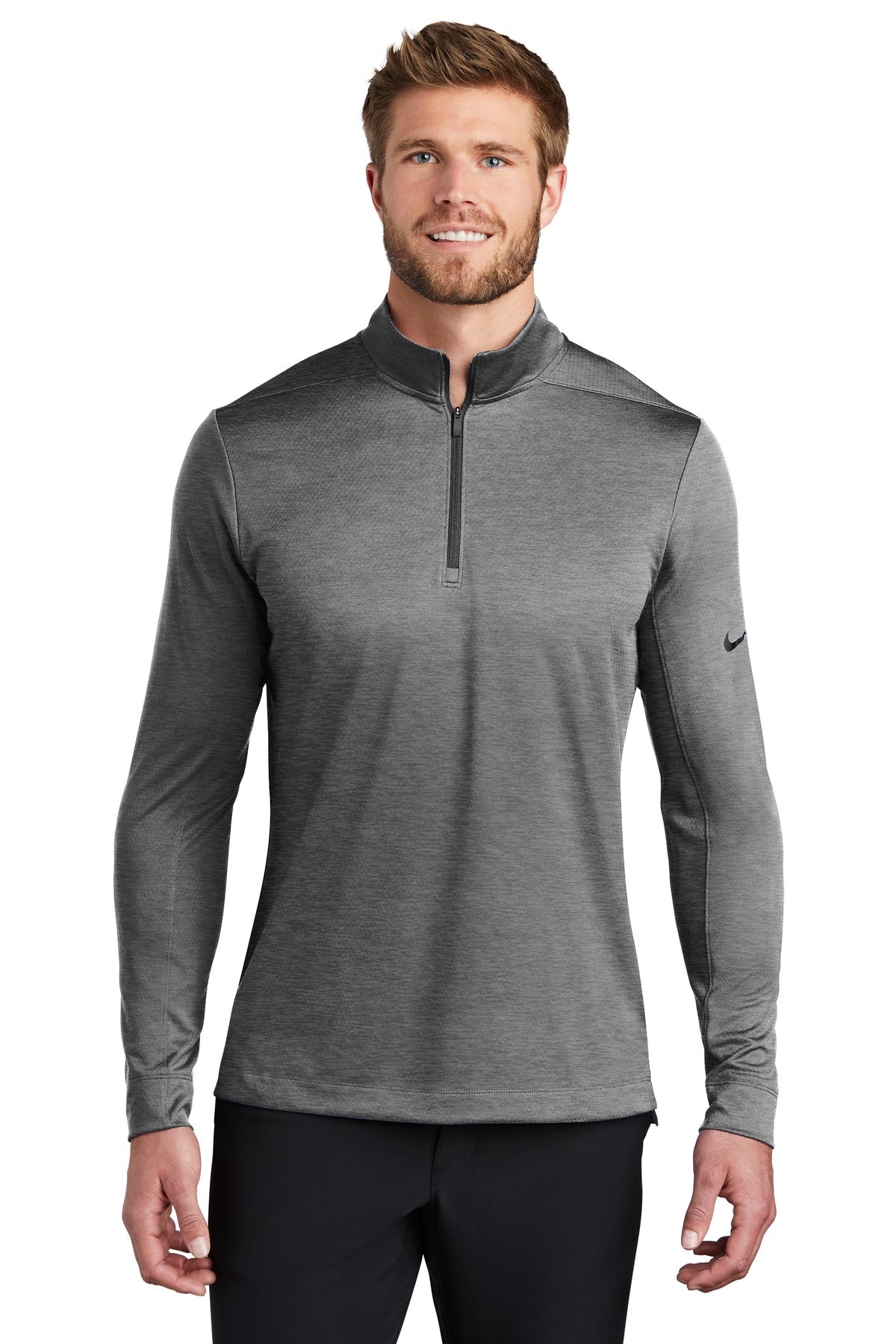 SanMar NKBV6044_blackheather_model_front_082019.jpg