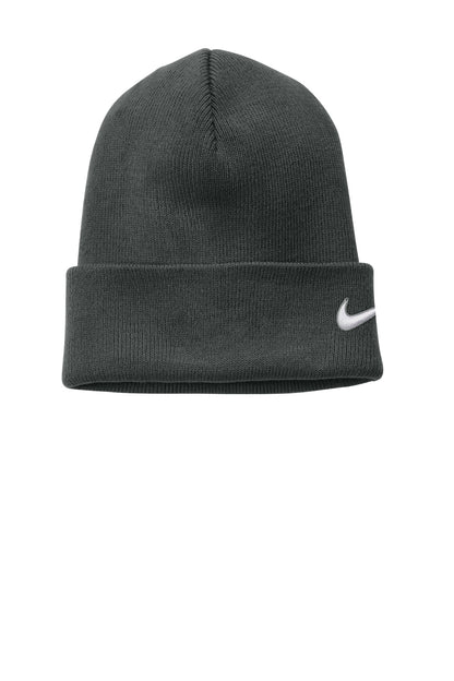 Front View of Anthracite Nike Team Cuffed Beanie NKFB6539