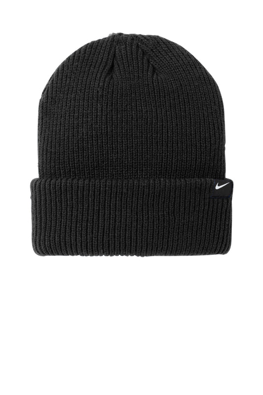 Front View of Black Nike Terra Beanie NKFN6310