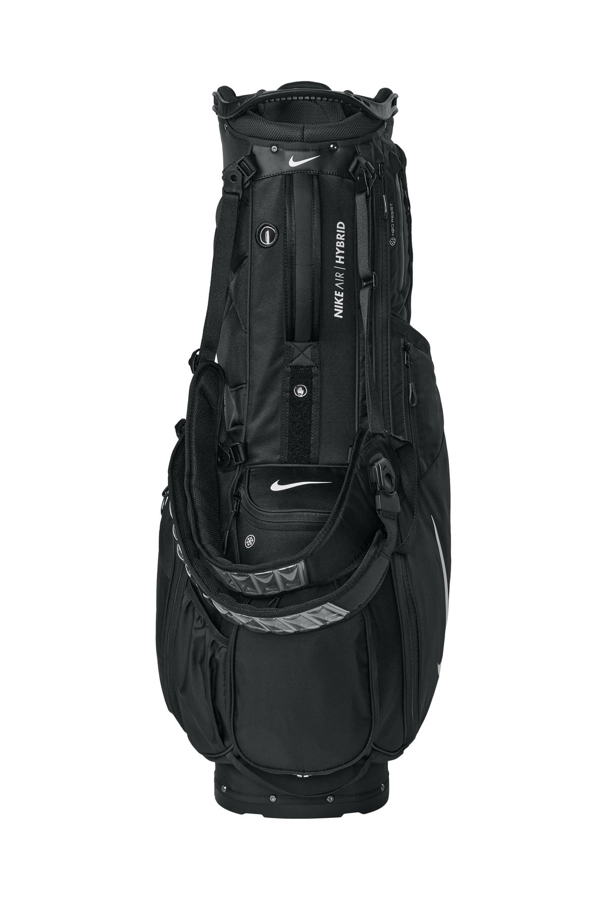 Front View of Black Nike Air Hybrid 2 Golf Bag NKN1003478