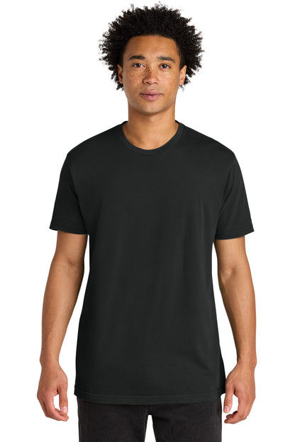 Front View of WashedBlk Next Level Apparel Soft Wash Cotton Tee NL3600SW  - XS